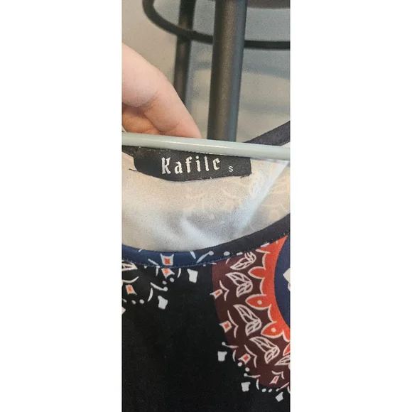 Women's Kafilc Dress, Small, Black & Orange - Picture 2 of 3